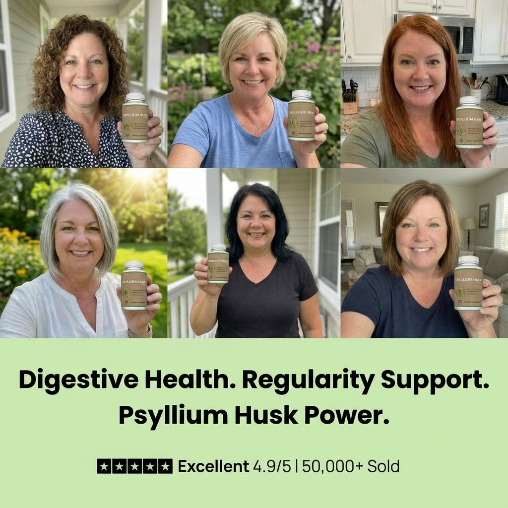 Psyllium Husk Supplement - 60 Capsules