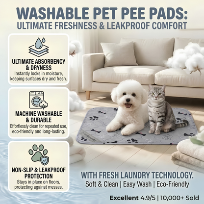 Washable Dogs and Cats Pee Pads (Small / Medium / Large)