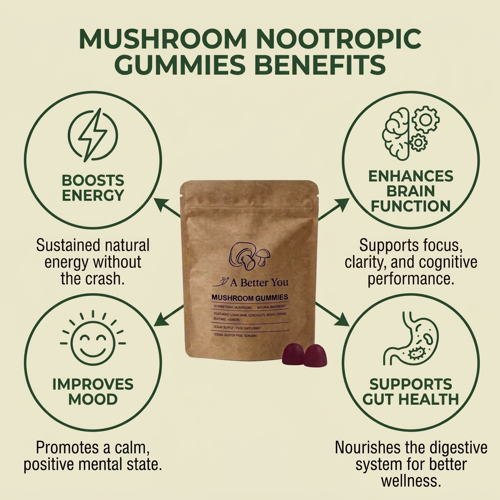Mushroom Nootropic Gummies (60 Gummies)