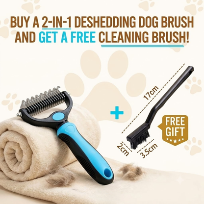 2-In-1 Deshedding Pet Brush