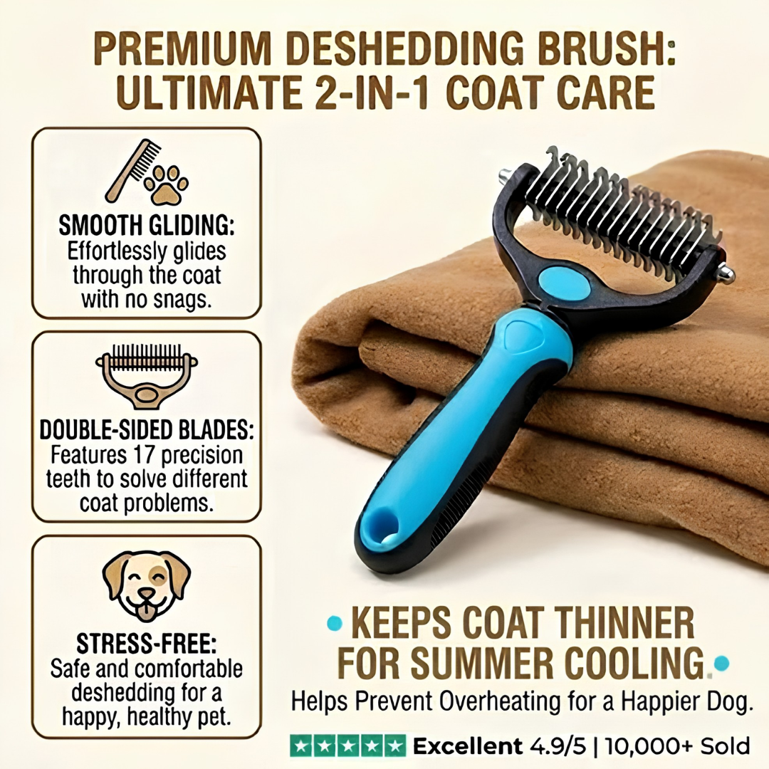 2-In-1 Deshedding Pet Brush