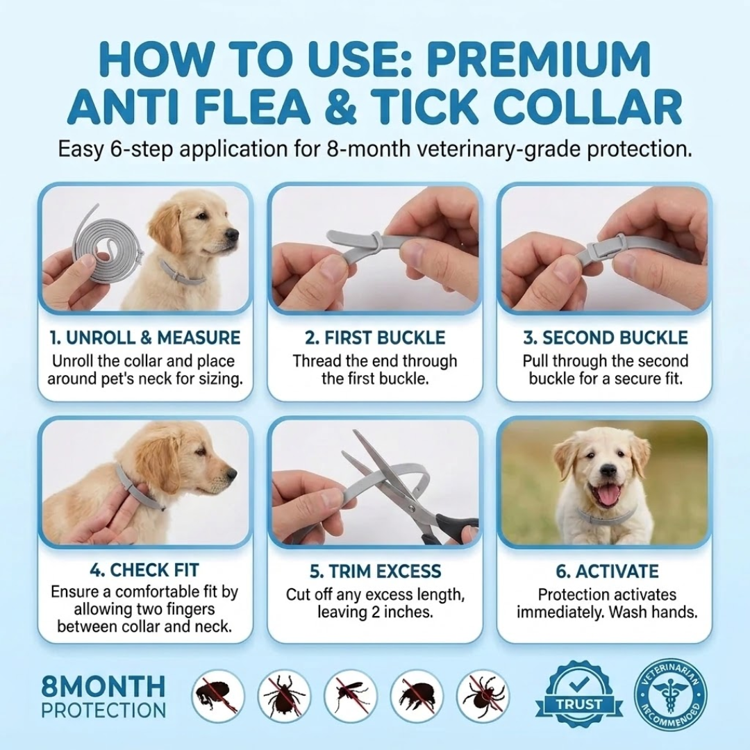 Pet Anti Flea & Tick Neck Collar