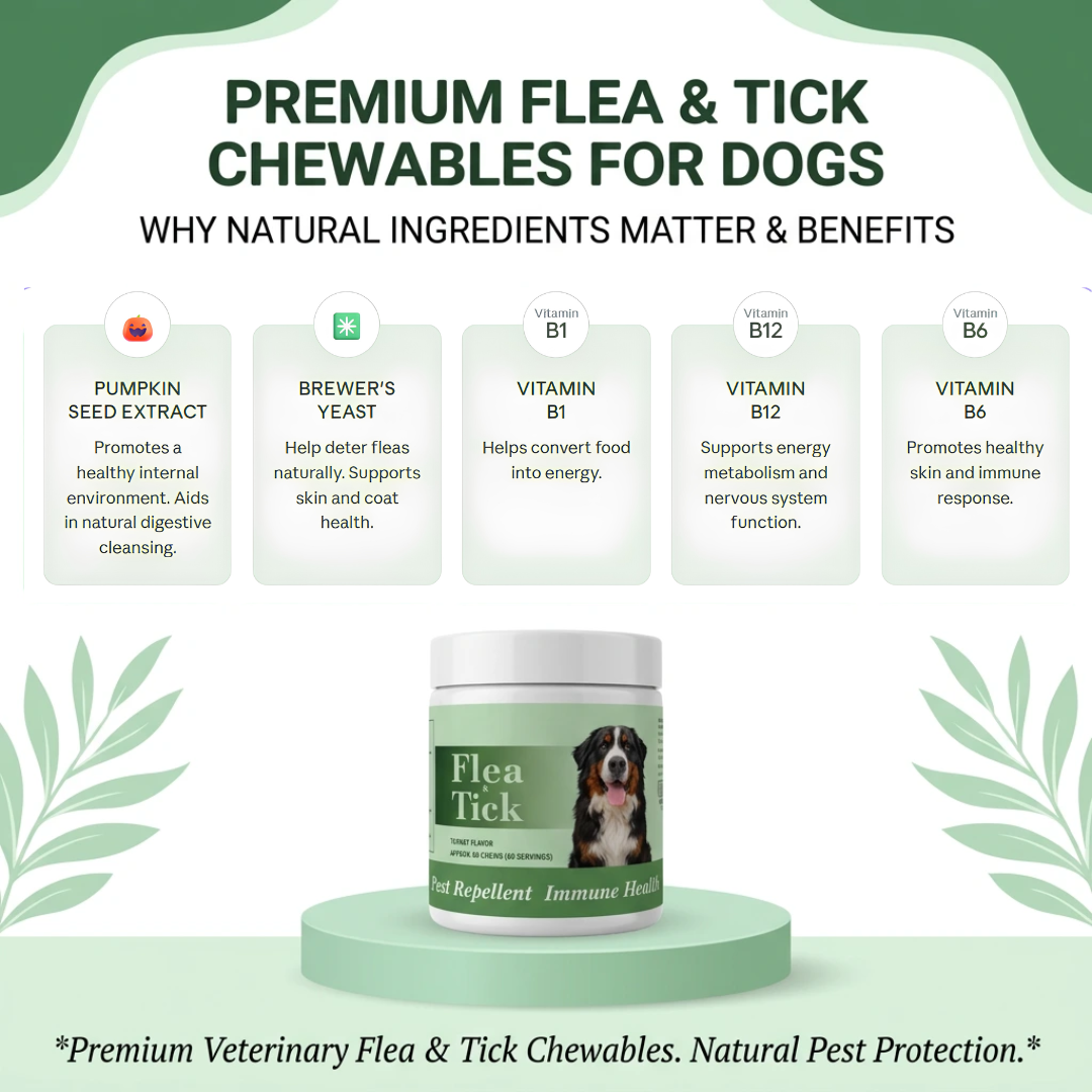 Dog Flea and Tick Preventive Chews (60 Servings)