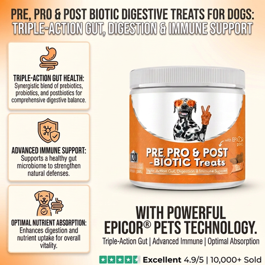 Pre, Pro & Postbiotic Digestive Treats For Dogs