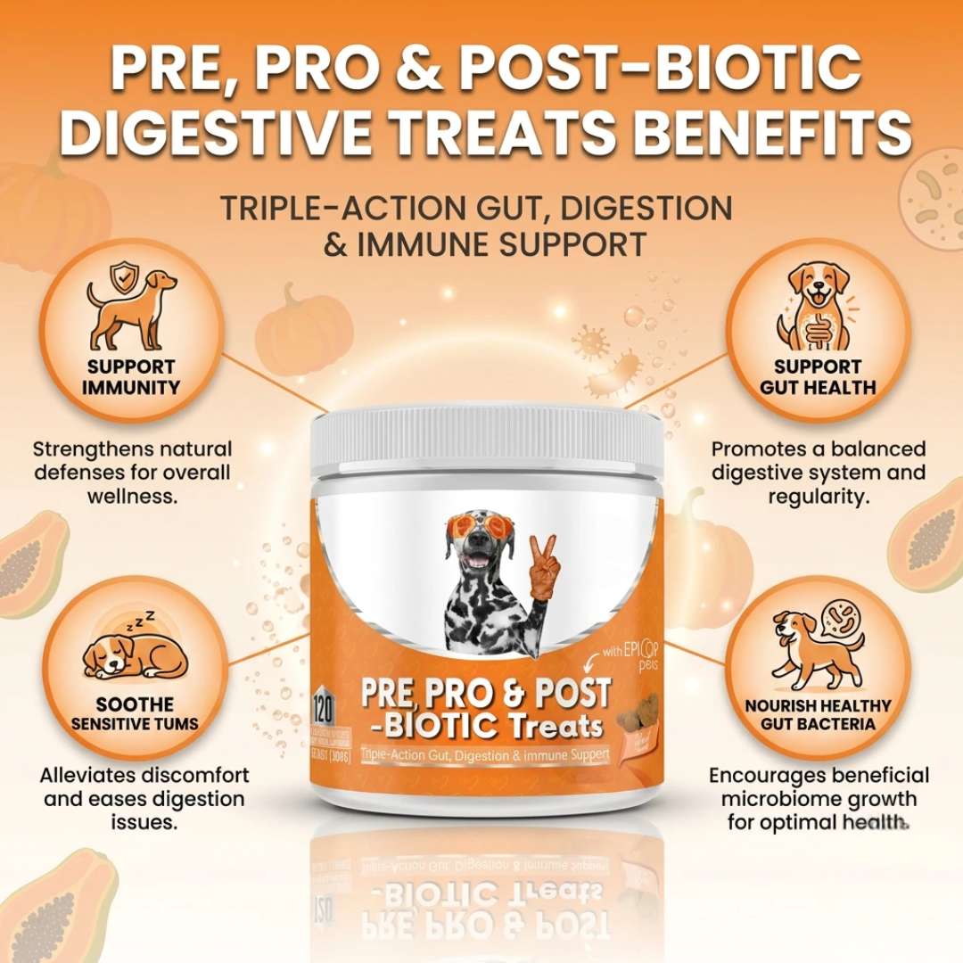 Pre, Pro & Postbiotic Digestive Treats For Dogs