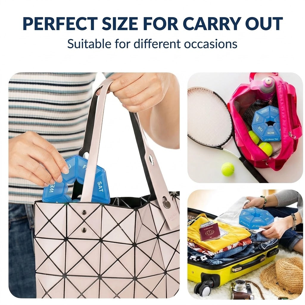 7-Day Round Pill Organizer