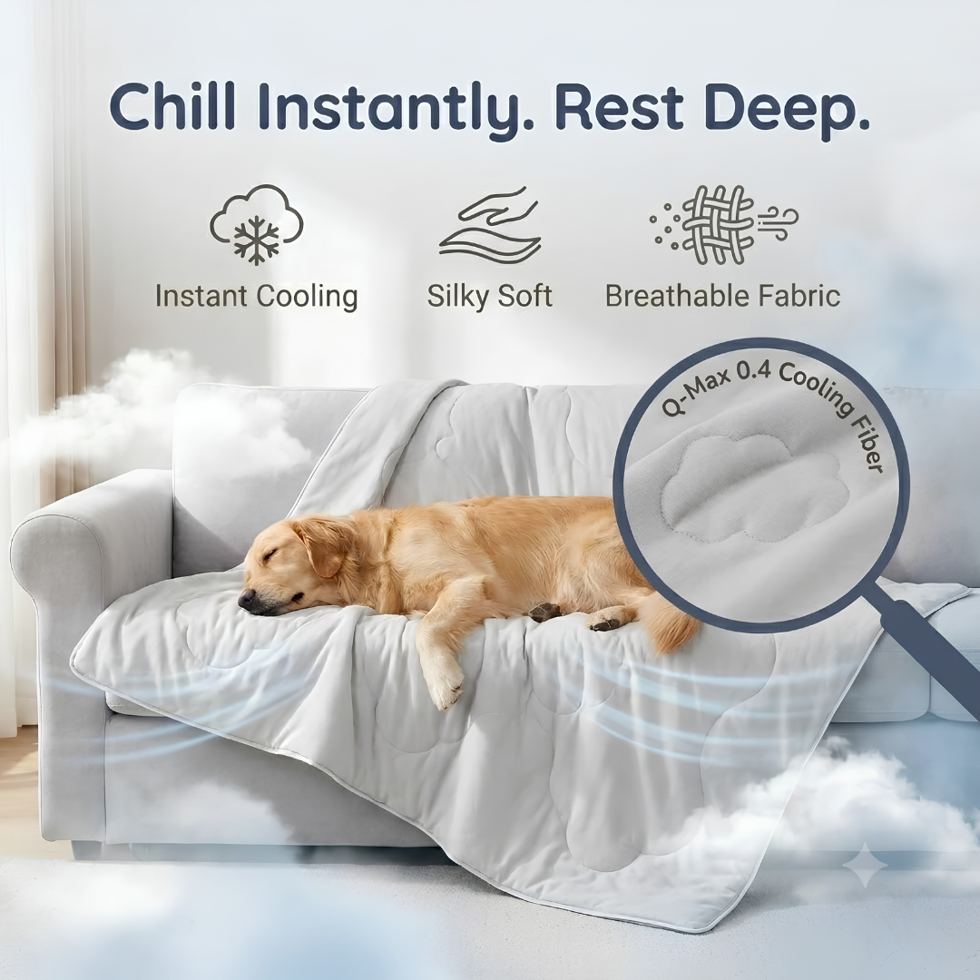 Washable Dog Cooling Throw Blanket (Small / Medium / Large / Extra Large)