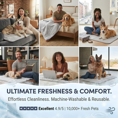 Washable Dog Cooling Throw Blanket (Small / Medium / Large / Extra Large)