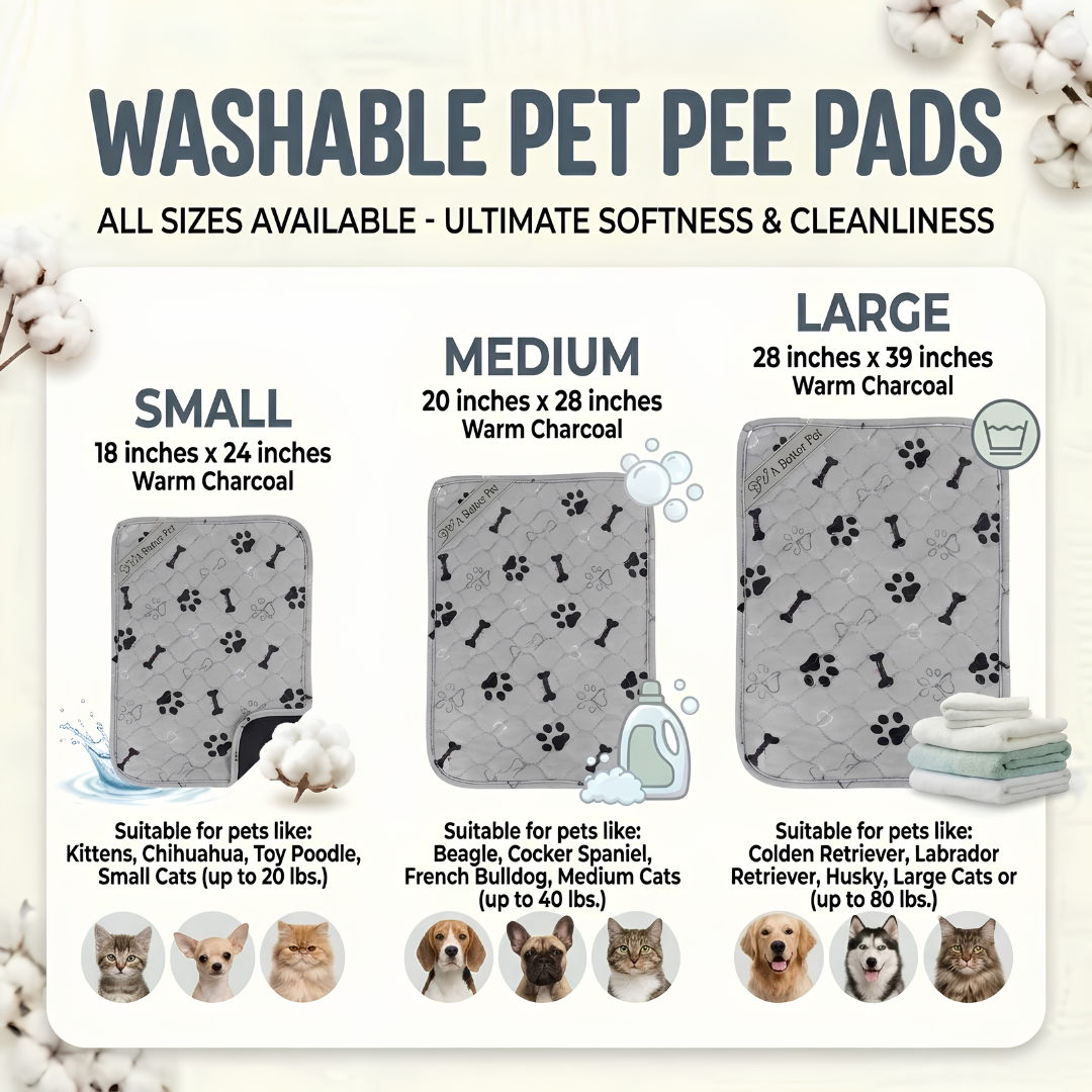 Washable Dogs and Cats Pee Pads (Small / Medium / Large)