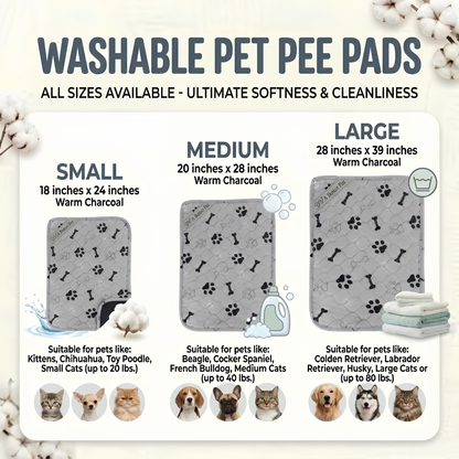 Washable Dogs and Cats Pee Pads (Small / Medium / Large)