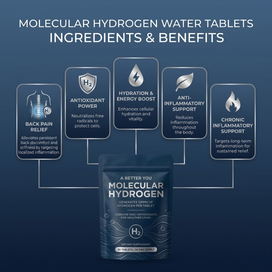 Hydrogen Water Tablets (30-Day Supply) | New & Improved Formula