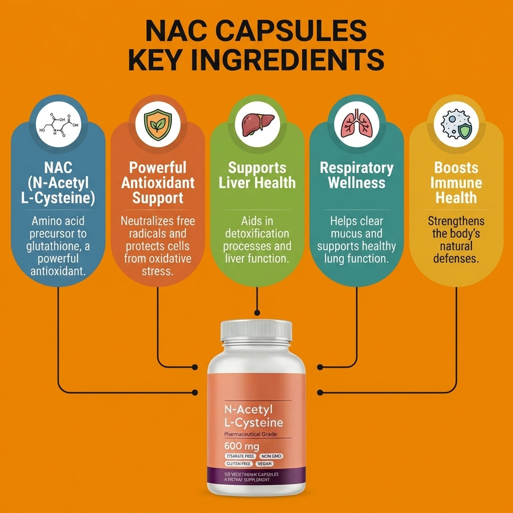 N-Acetyl L-Cysteine (NAC) 600mg – 120 Capsules