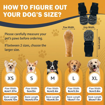 Premium Non-Slip Dog Socks