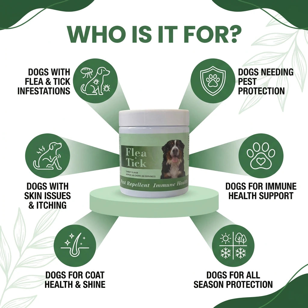 Dog Flea and Tick Preventive Chews (60 Servings)