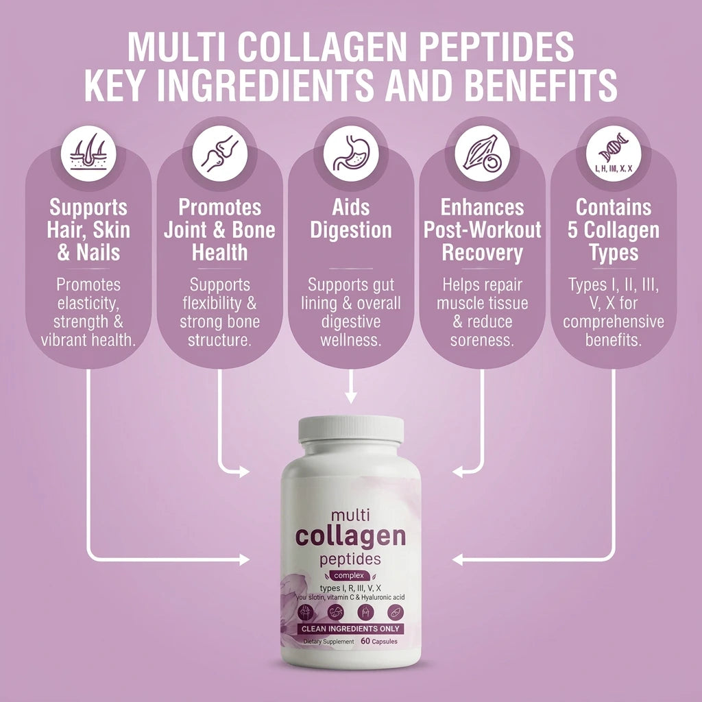Multi Collagen Peptides - 60 Capsules