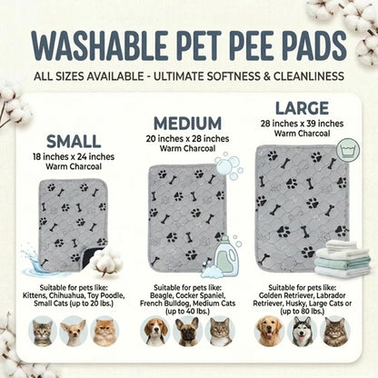 Washable Dogs and Cats Pee Pads (Small / Medium / Large)
