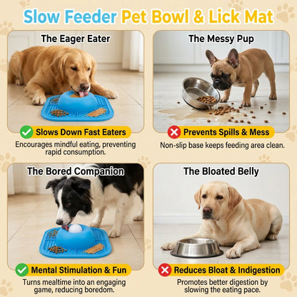 Slow Feeder Pet Bowl