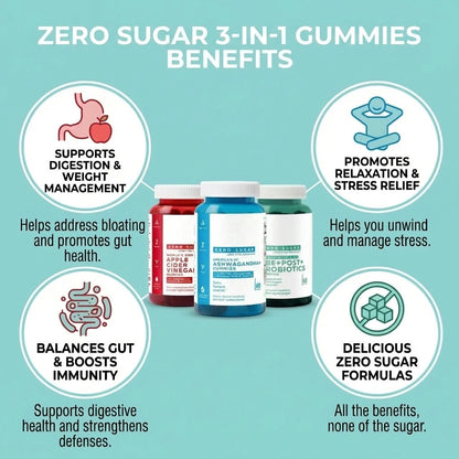 Zero Sugar 3-in-1 Gummies
