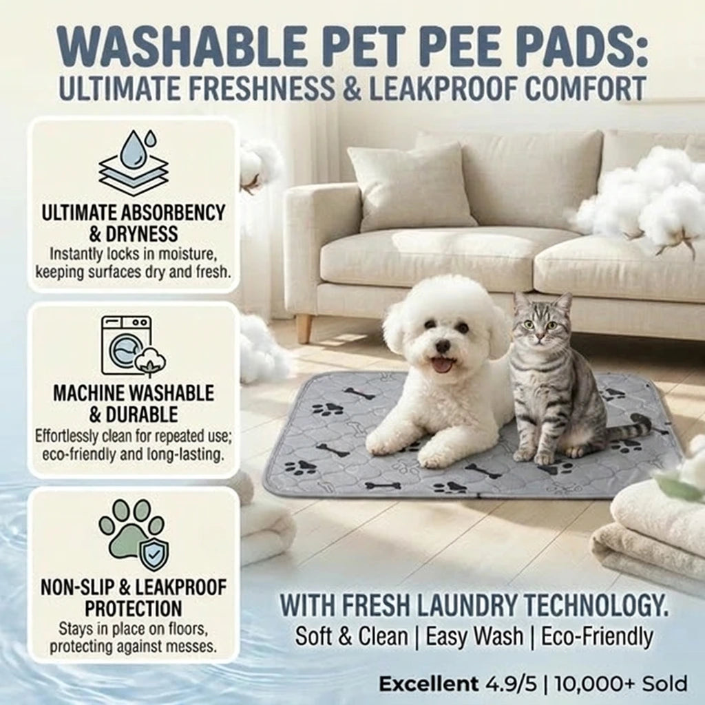 Washable Dogs and Cats Pee Pads (Small / Medium / Large)