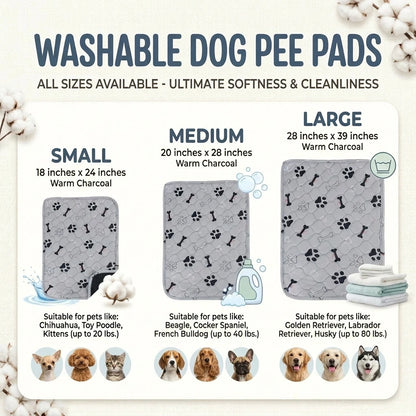 Washable Dog Pee Pads (Small / Medium / Large)