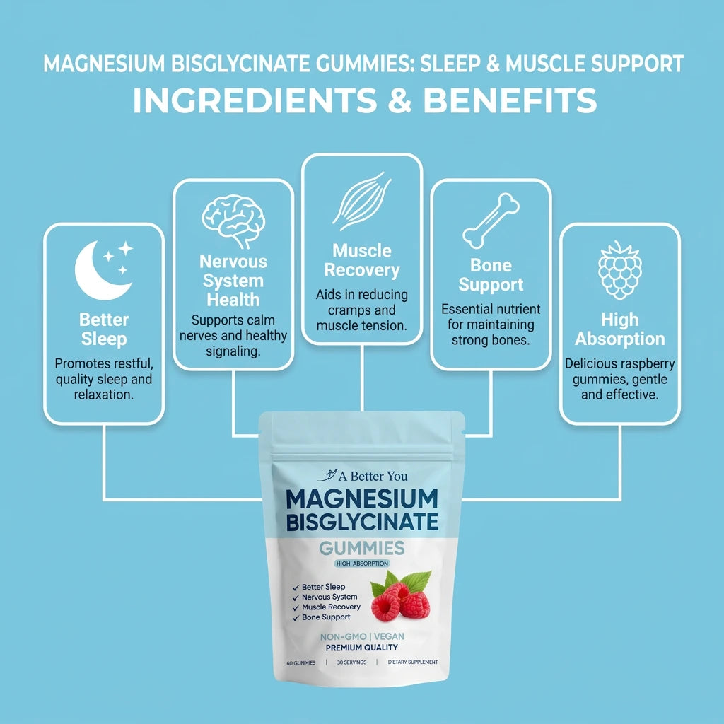 Magnesium Bisglycinate Gummies – 400mg (60 Gummies)