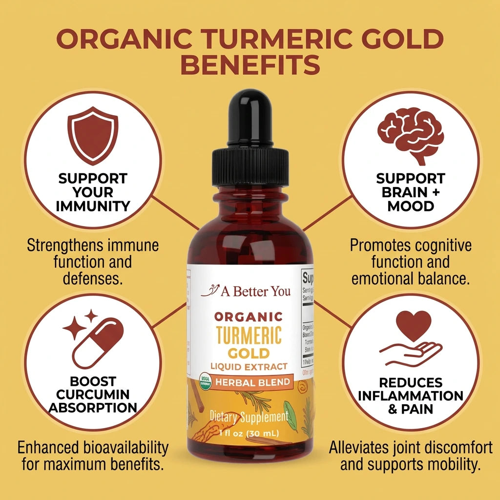 Organic Turmeric Gold Herbal Liquid Drops – 30ml