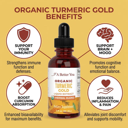 Organic Turmeric Gold Herbal Liquid Drops – 30ml