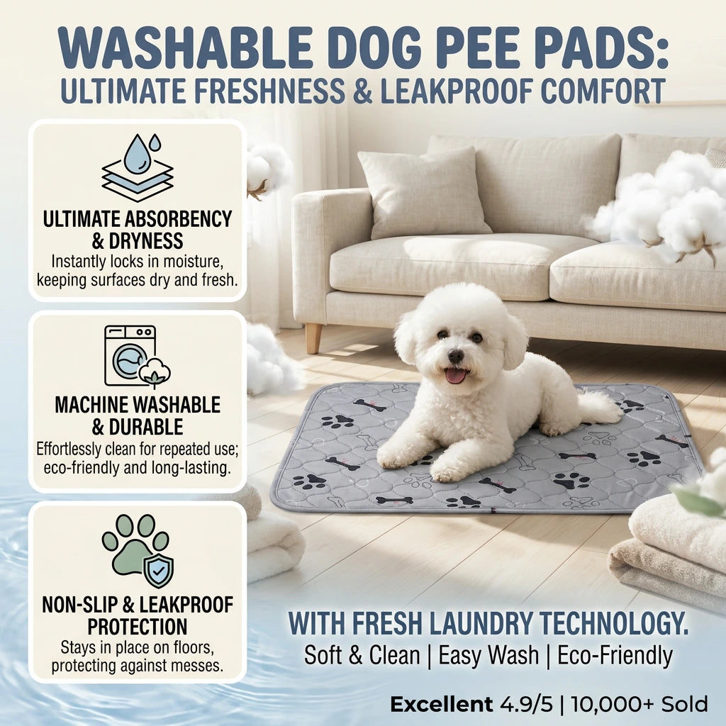 Washable Dog Pee Pads (Small / Medium / Large)