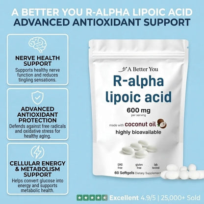 R-alpha Lipoic Acid 600mg (60 Softgels)