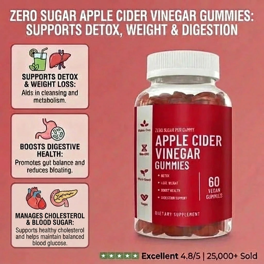 Zero Sugar Apple Cider Vinegar Gummies