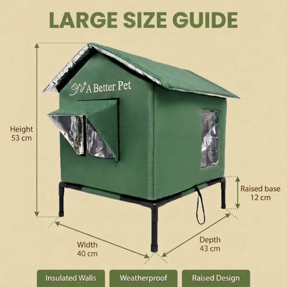 Outdoor Cat House Weatherproof (Medium / Large)