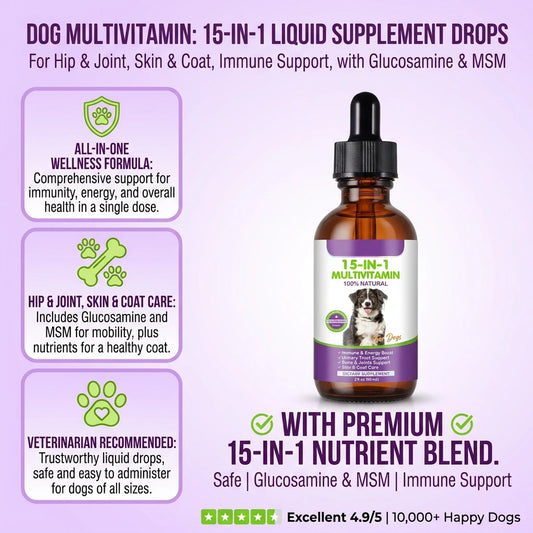 Dog 15-in 1 Multivitamins (60mL)
