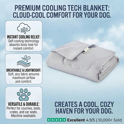 Washable Dog Cooling Throw Blanket (Small / Medium / Large / Extra Large)