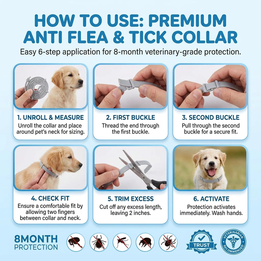 Pet Anti Flea & Tick Neck Collar