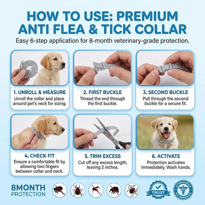 Pet Anti Flea & Tick Neck Collar