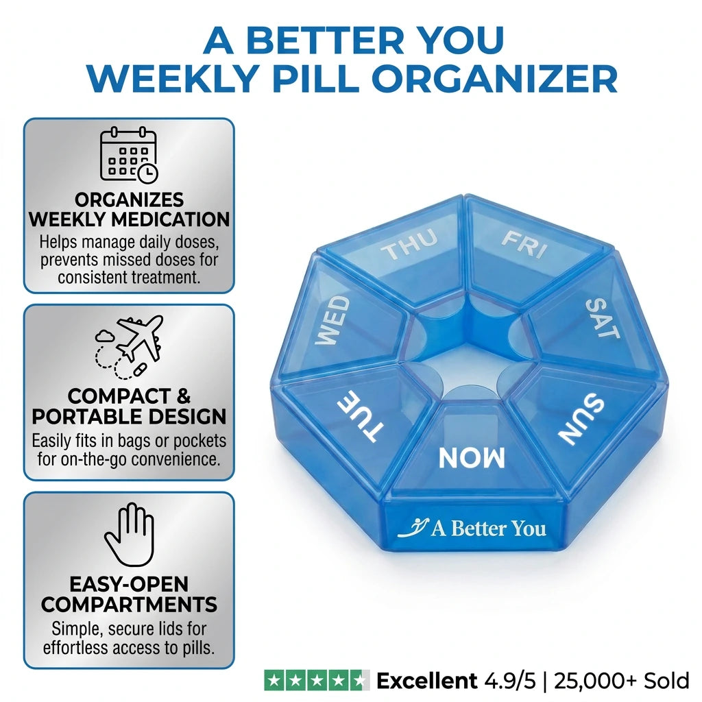 7-Day Round Pill Organizer