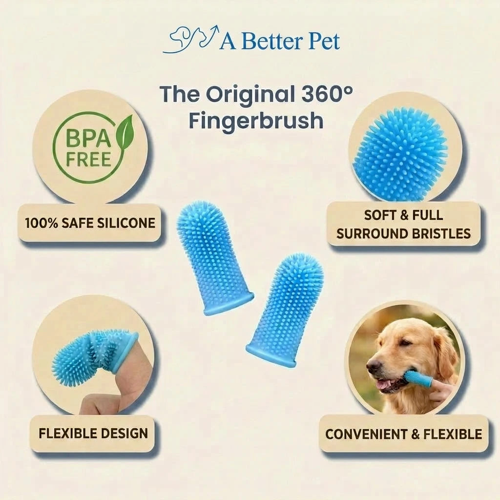 Pet Oral Care Finger Toothbrush Set (2-PCS)