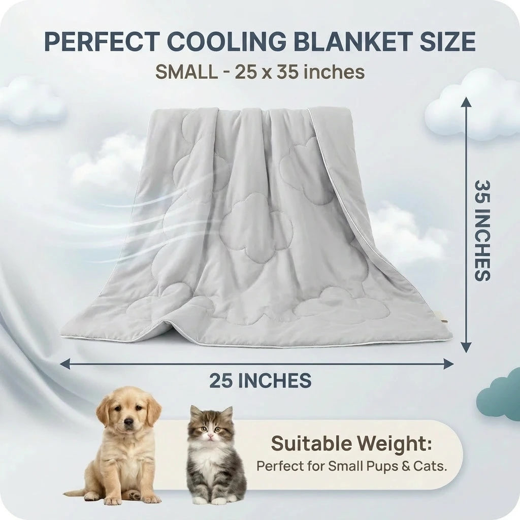 Washable Dog Cooling Throw Blanket (Small / Medium / Large / Extra Large)