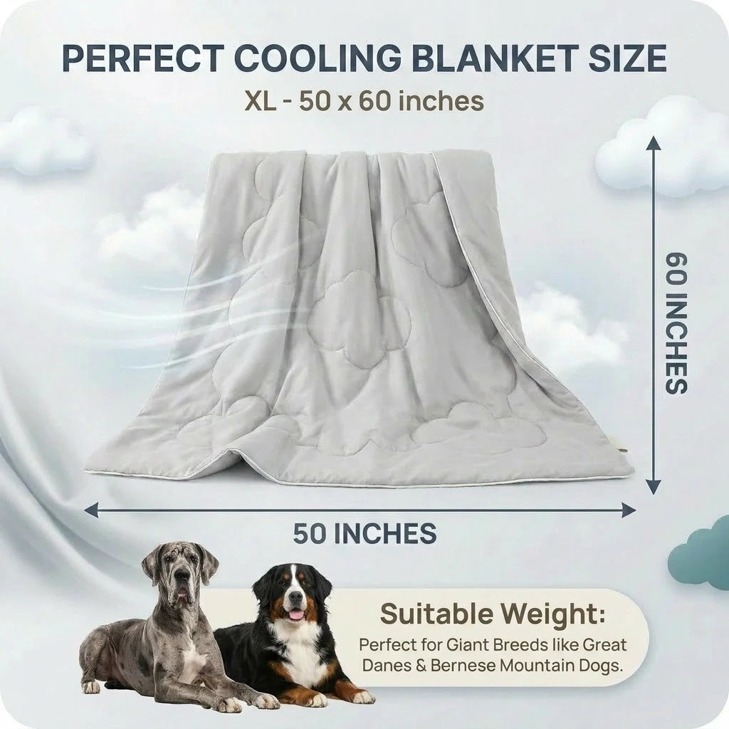 Washable Dog Cooling Throw Blanket (Small / Medium / Large / Extra Large)