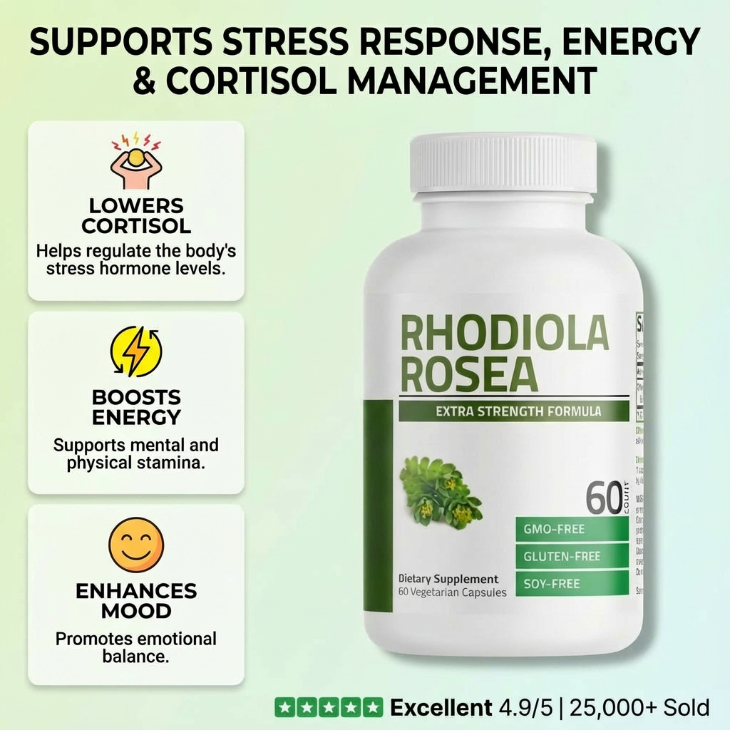 Rhodiola Rosea Supplement - 60 Capsules
