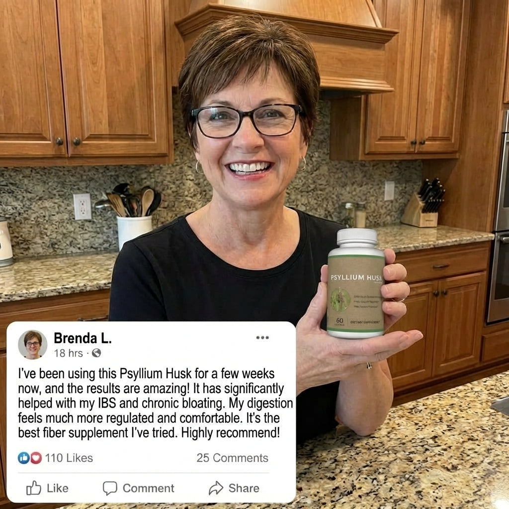 Psyllium Husk Supplement - 60 Capsules