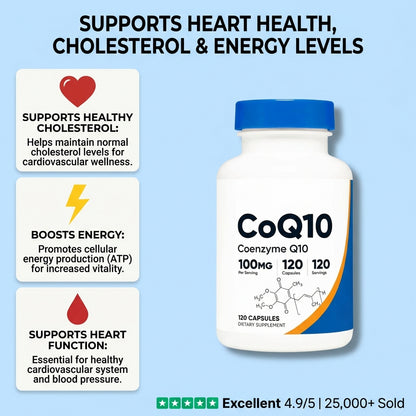 CoQ10 Supplement - 120 Capsules