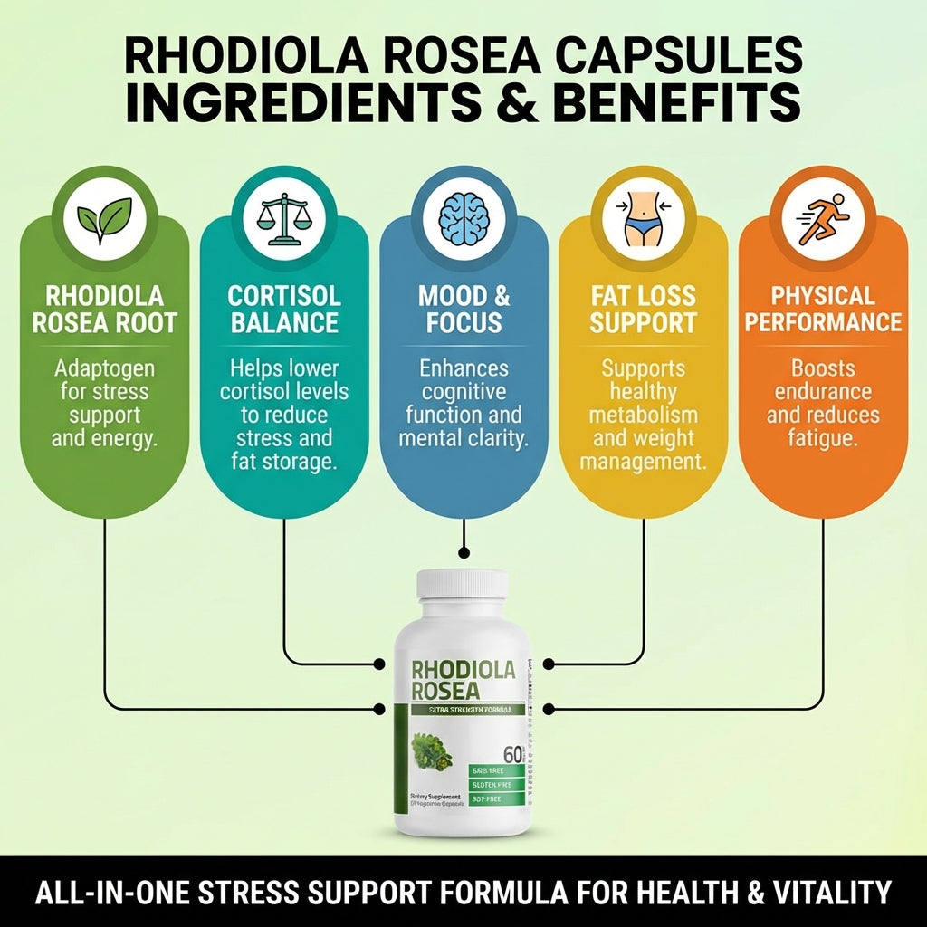 Rhodiola Rosea Supplement - 60 Capsules